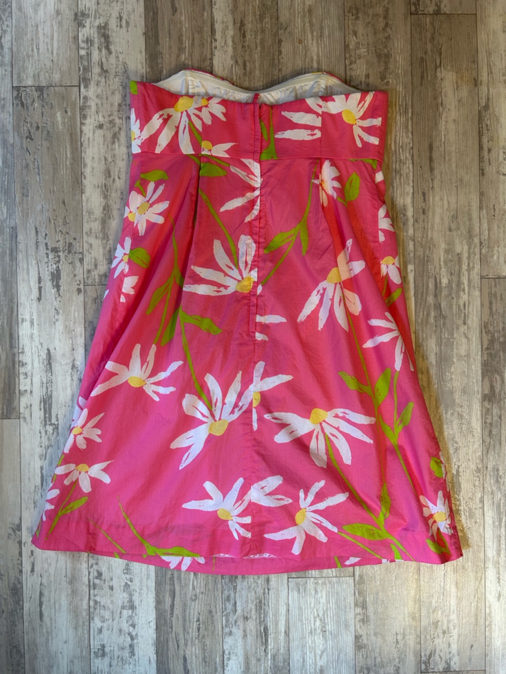 Lilly Pulitzer Bright Pink Floral Strapless Dress - Picture 6 of 13